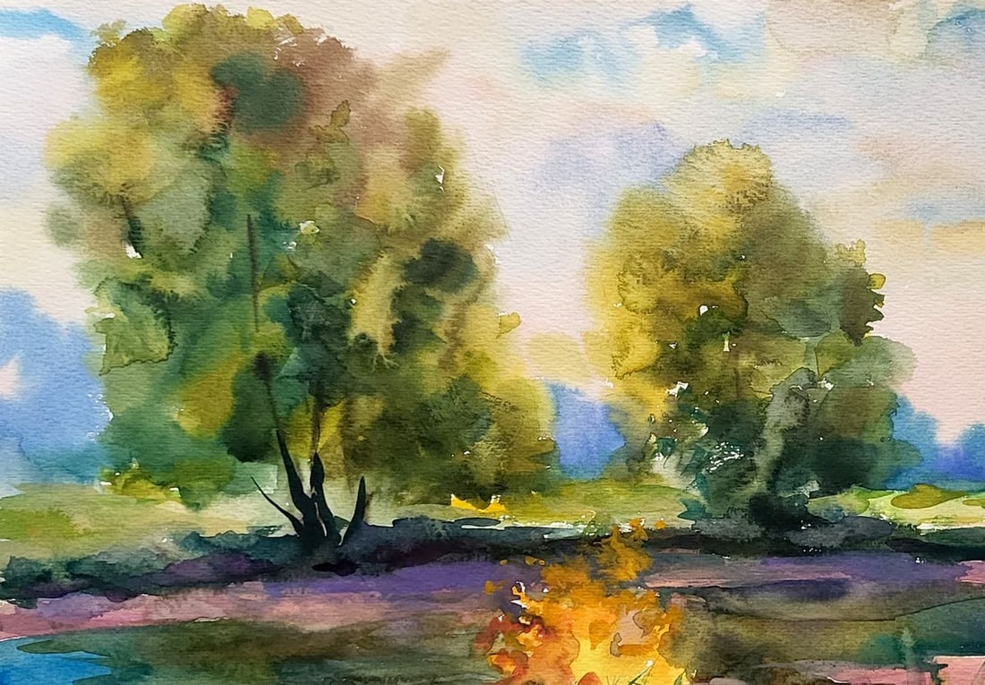 Watercolor painting Eve Serdyuk Boris Petrovich - 2