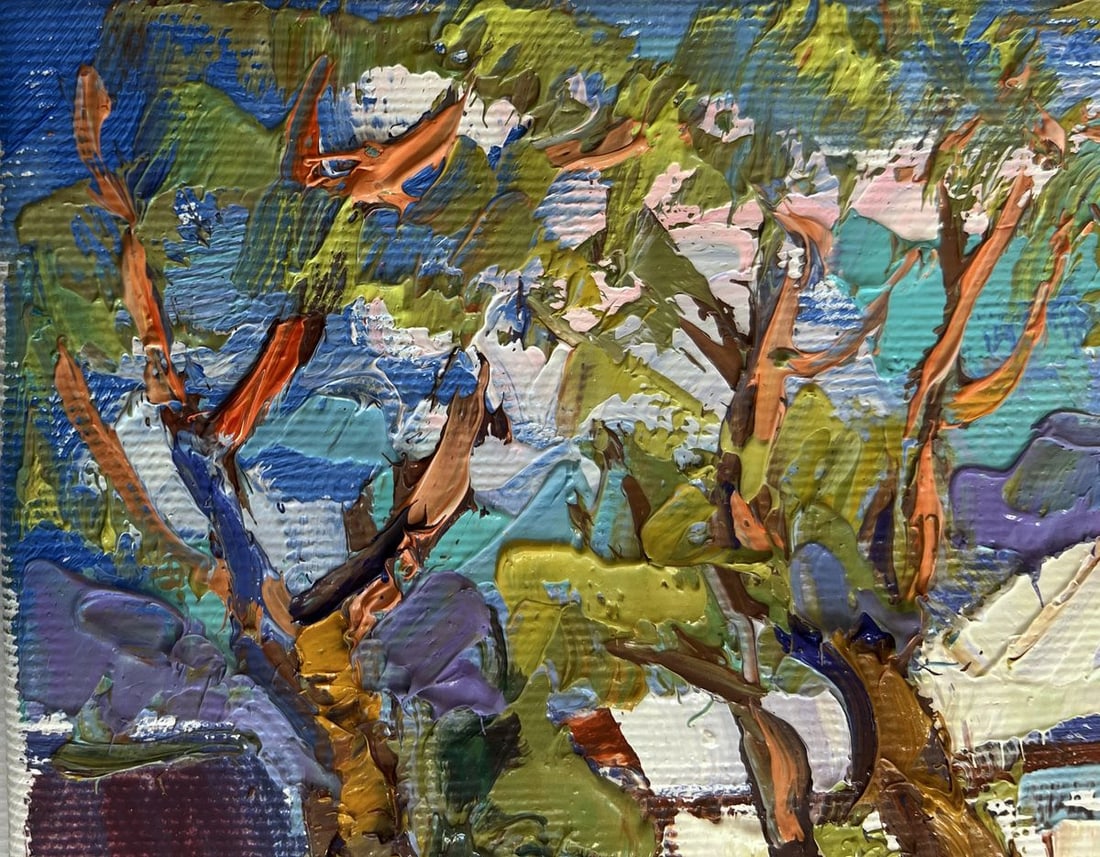 Oil painting Spring days in the village Oleksiy Ivanyuk - 6