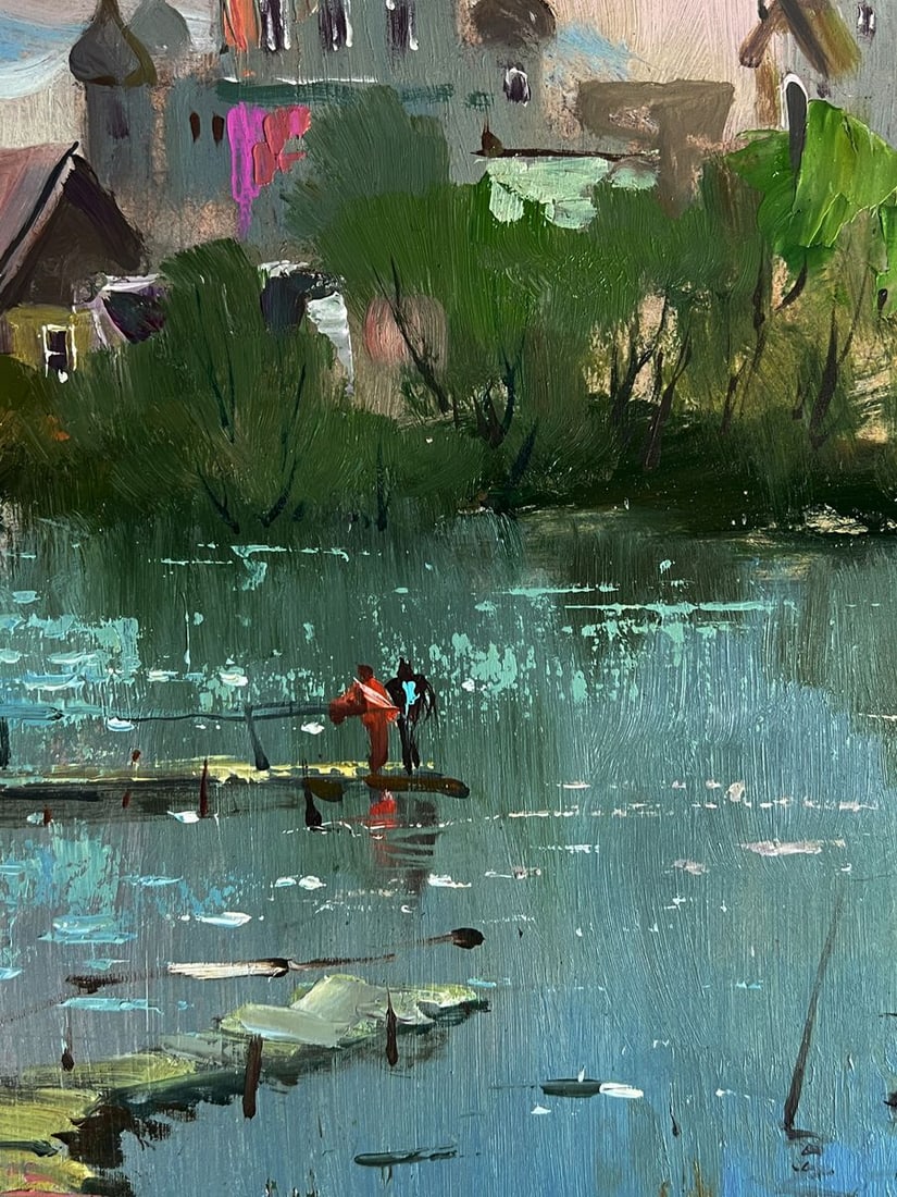 Oil painting River near the church Yuriy Suprunchuk - 8