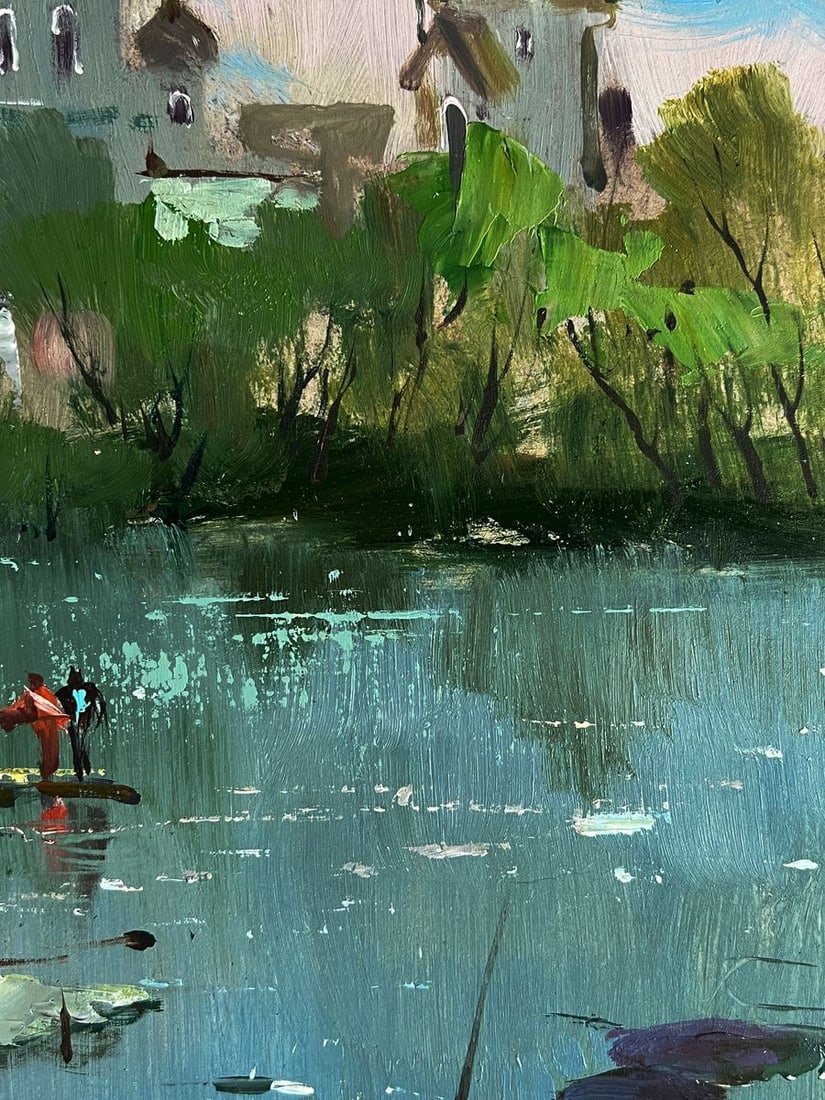 Oil painting River near the church Yuriy Suprunchuk - 9