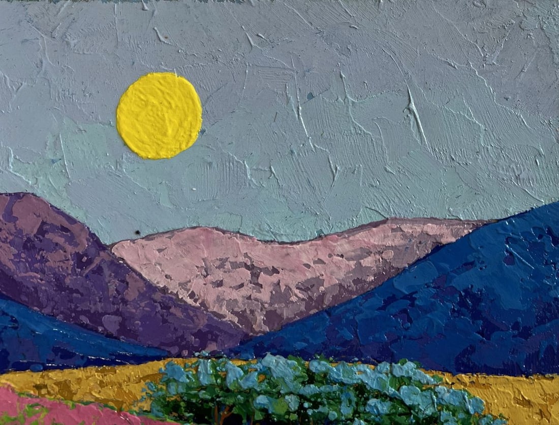 Oil painting Spending time in the mountain fields V. Zadorozhnya - 4