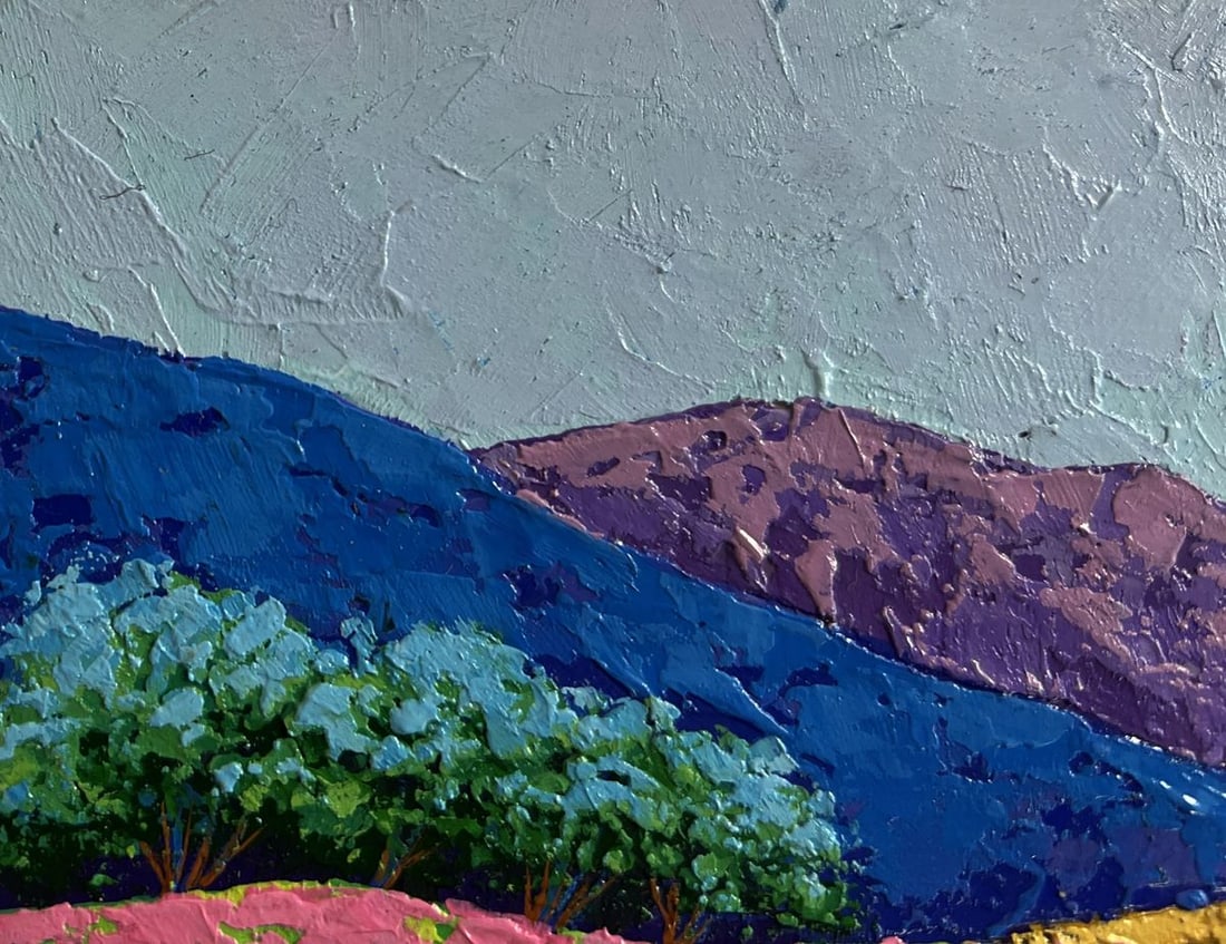 Oil painting Spending time in the mountain fields V. Zadorozhnya - 5