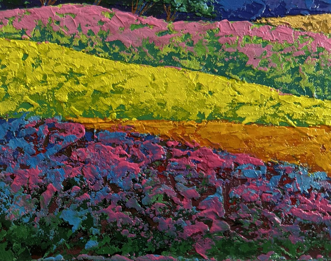 Oil painting Spending time in the mountain fields V. Zadorozhnya - 6