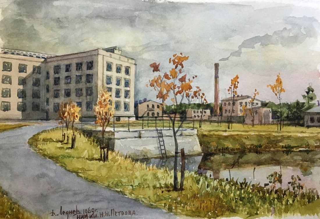 Watercolor painting Factory Dmitry Lednev: No753*** ABOUT THIS PAINTING **** TITLE: "Factory"* ARTISTS: Dmitry Lednev* SIZE: 20x29 cm/'7.87x11.41 inches' * MEDIUM: watercolor, cardboard* HAND PAINTED: Original painting from our collection*