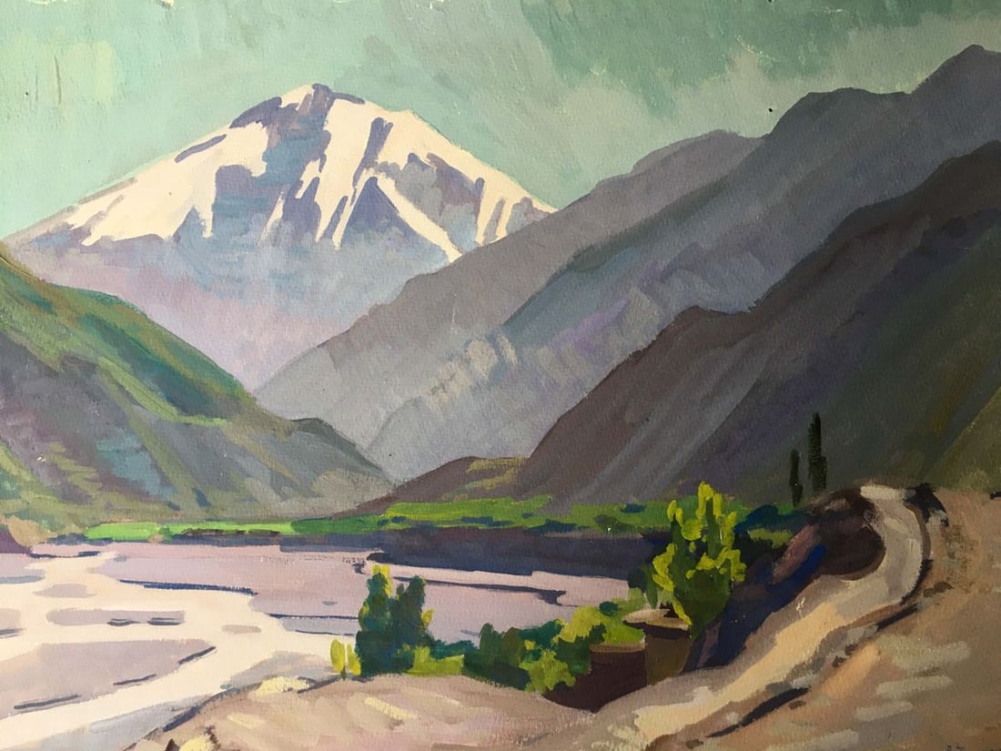 Gouache painting Mountain landscape Chernikov Vladimir Mikhailovich - 2