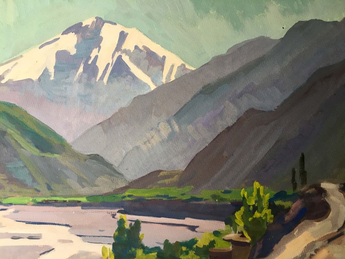 Gouache painting Mountain landscape Chernikov Vladimir Mikhailovich - 3