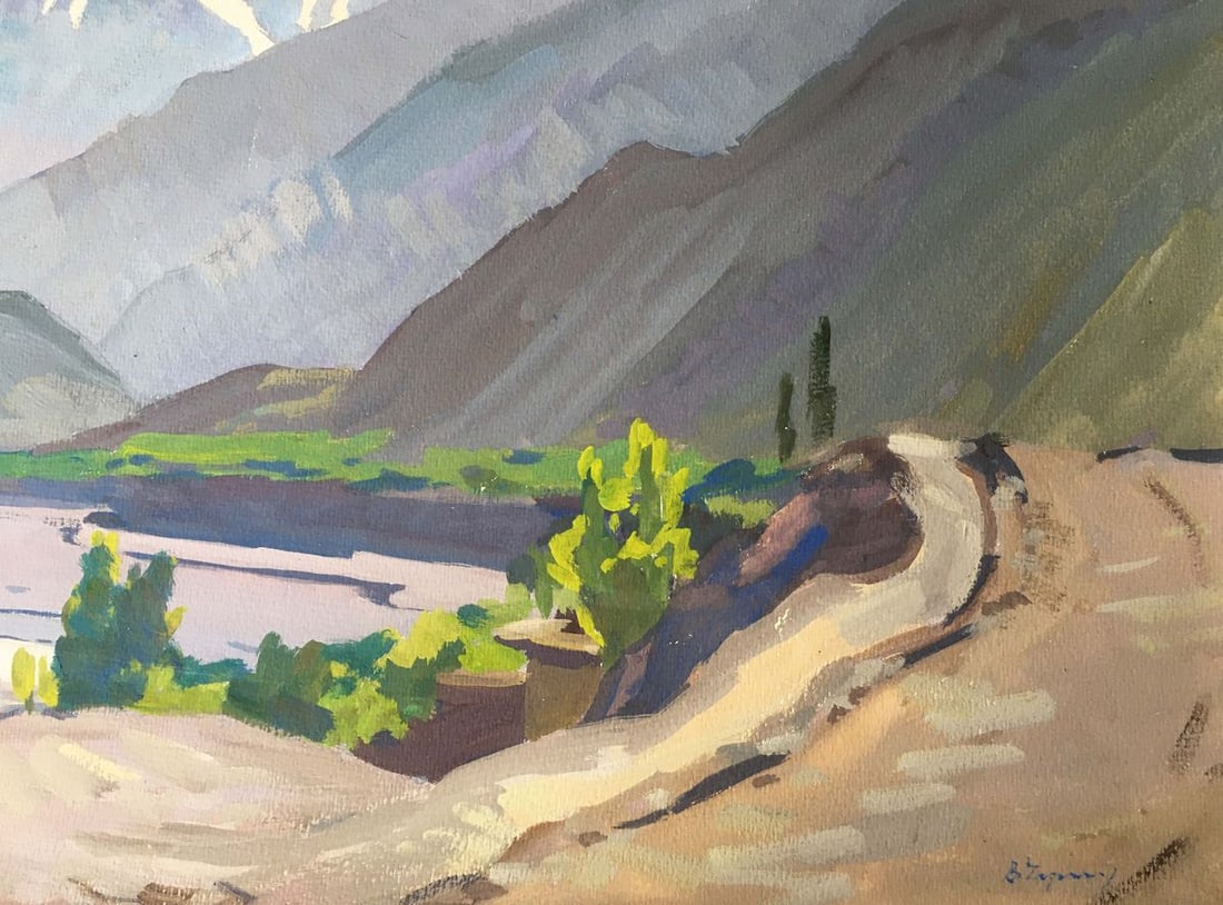 Gouache painting Mountain landscape Chernikov Vladimir Mikhailovich - 6