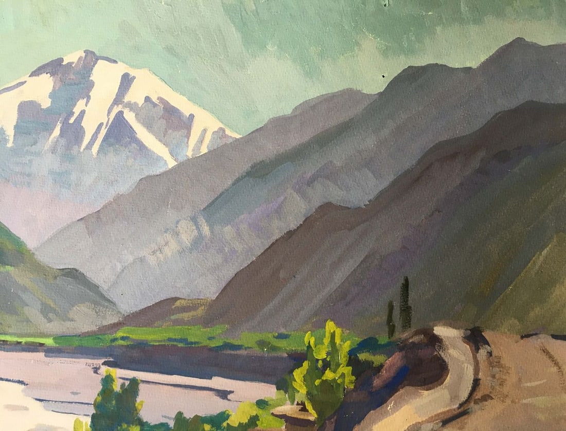 Gouache painting Mountain landscape Chernikov Vladimir Mikhailovich - 7