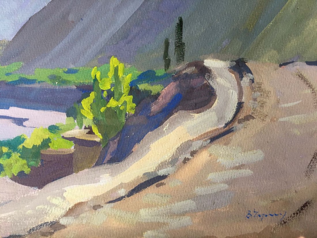 Gouache painting Mountain landscape Chernikov Vladimir Mikhailovich - 8