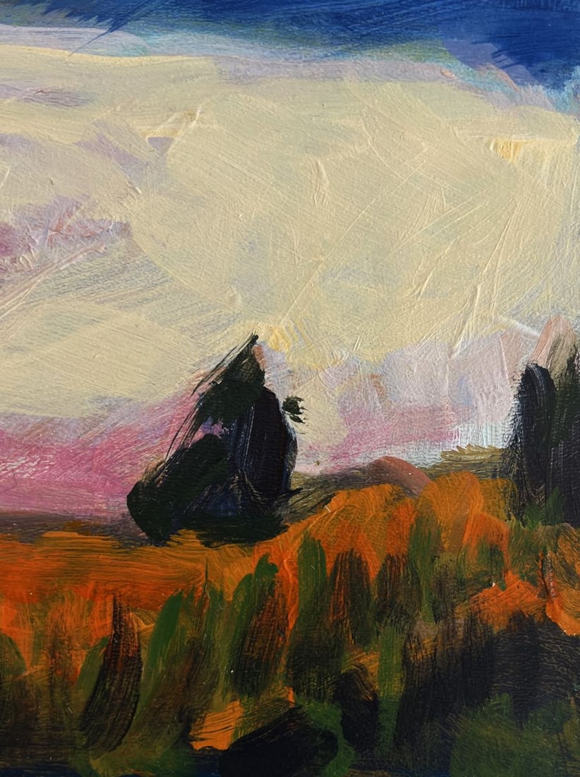 Acrylic painting Fog in the mountain valley Mykhailo Patskan - 8