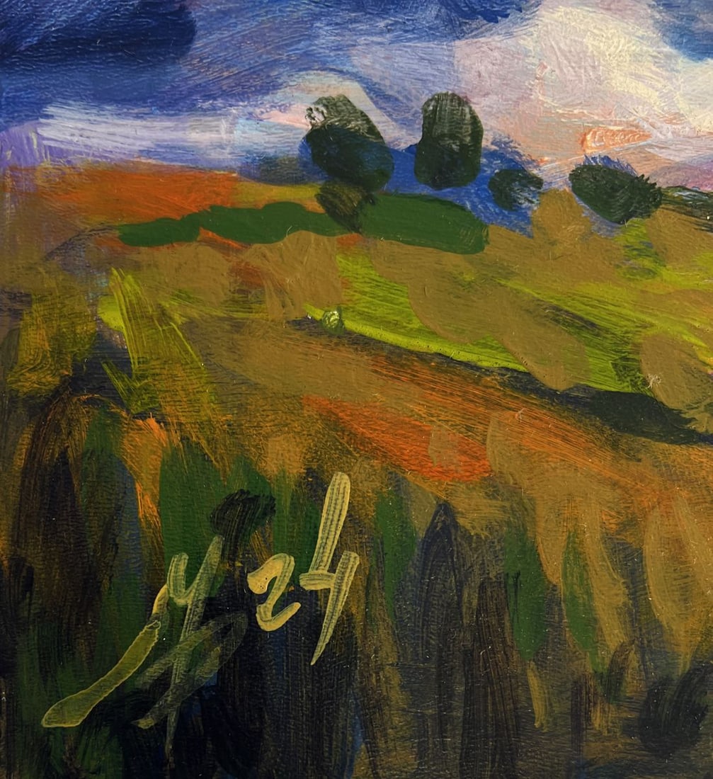 Acrylic painting Fog in the mountain valley Mykhailo Patskan - 9