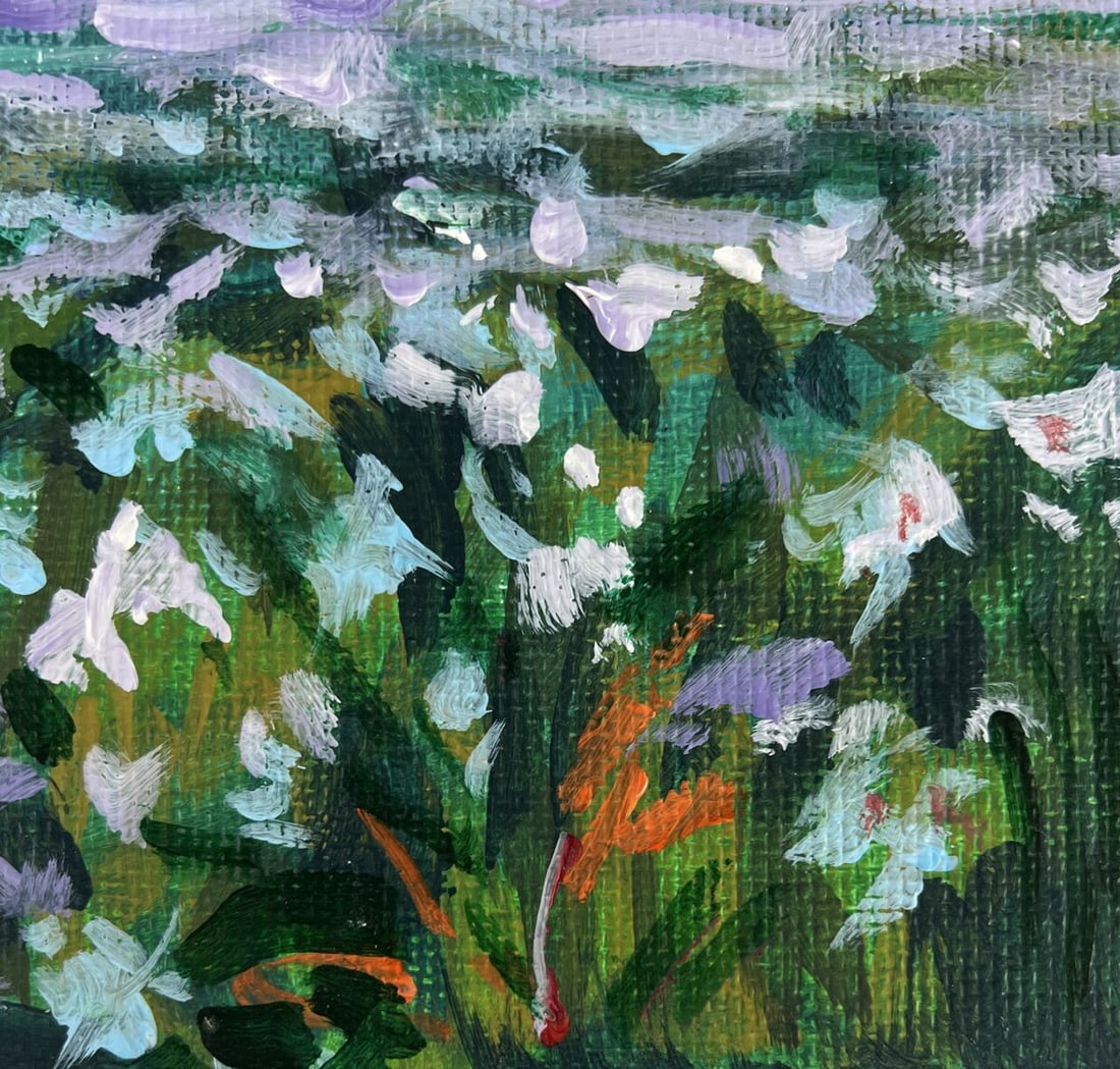 Acrylic painting Sunset and chamomile field Mykhailo Patskan - 8