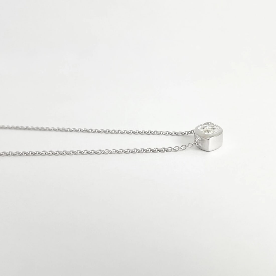 EGL Marquise Diamond Solitaire Bezel Pendant Necklace 14K White Gold, 1.00 CT - 5