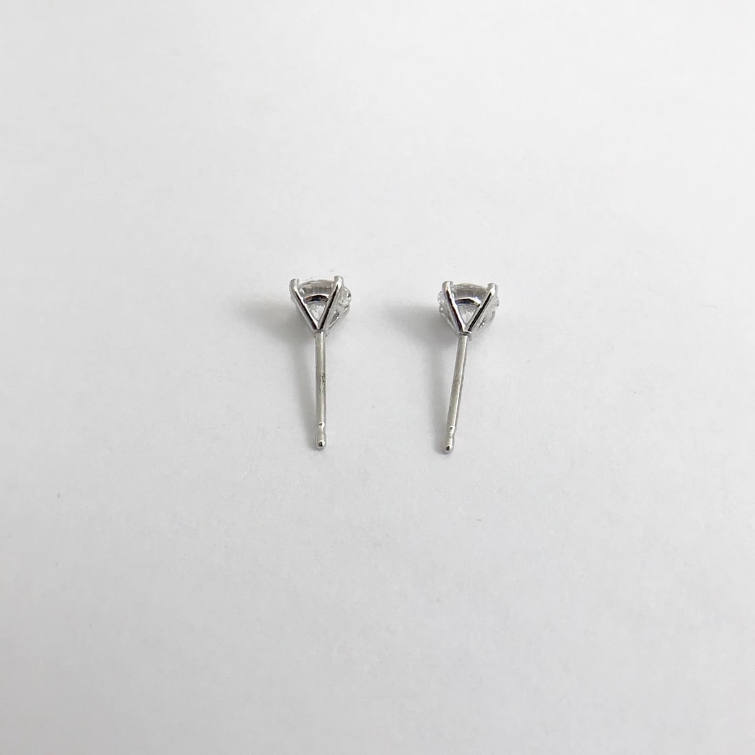 GIA Round Diamond Platinum Stud Earrings D VS1 Triple Excellent 4-Prong, .80 CTW - 10