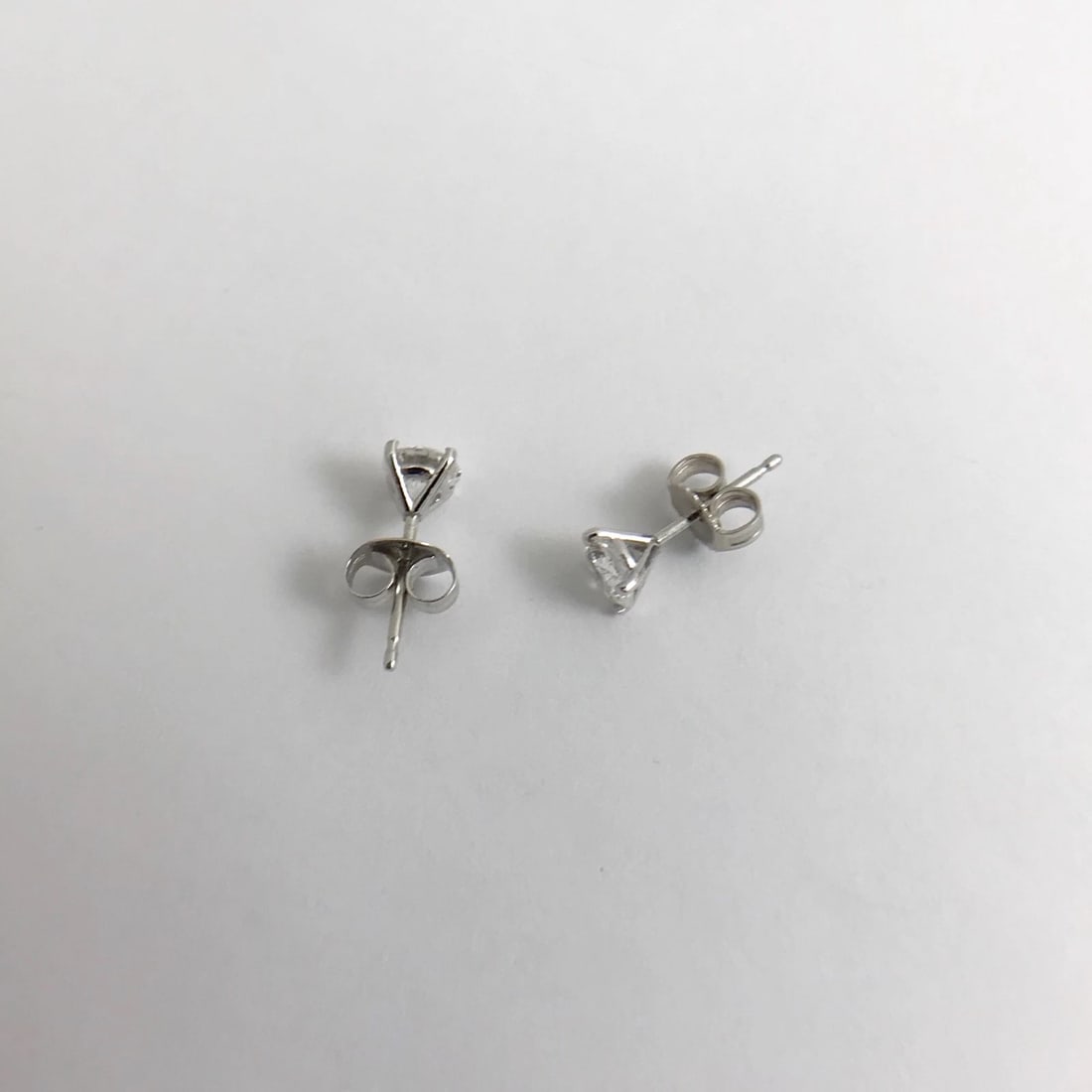 GIA Round Diamond Platinum Stud Earrings D VS1 Triple Excellent 4-Prong, .80 CTW - 12