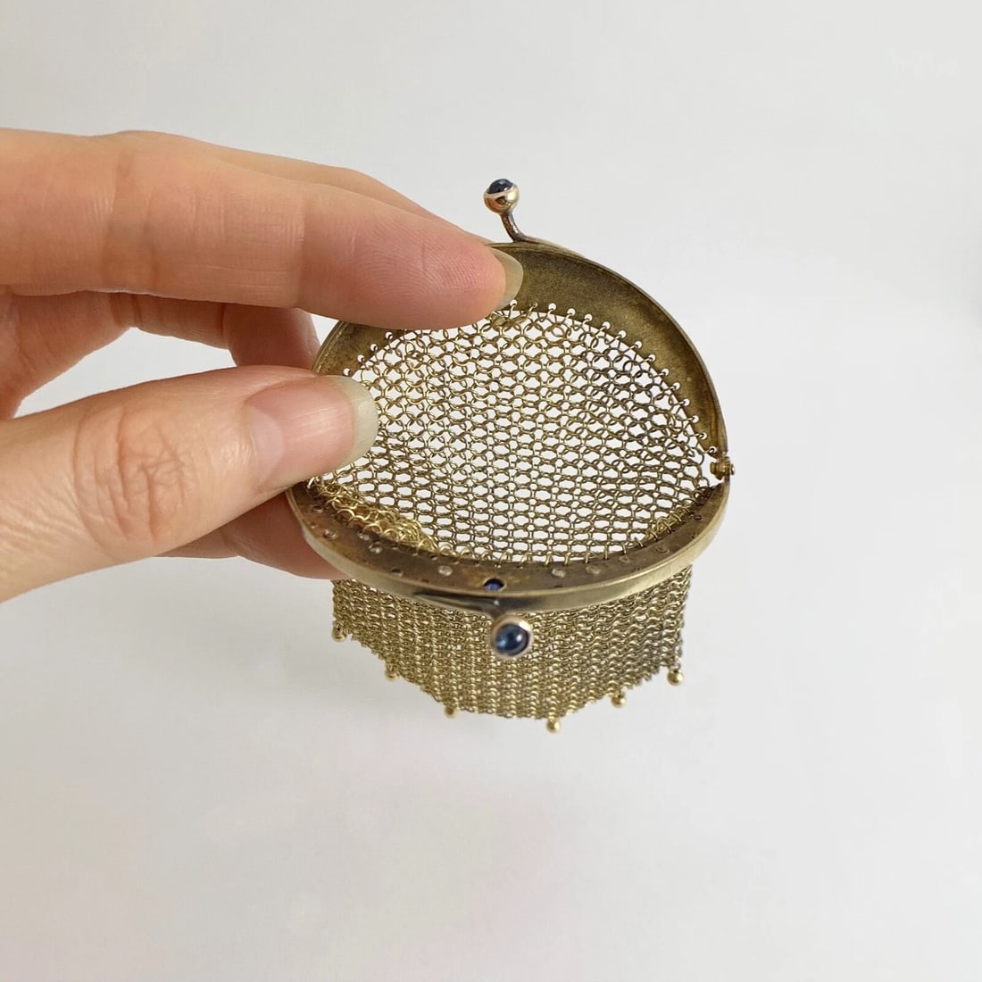 Victorian Antique Chatelaine Mesh Chain Mail Coin Purse 20K Yellow Gold 28.11 Gr - 3