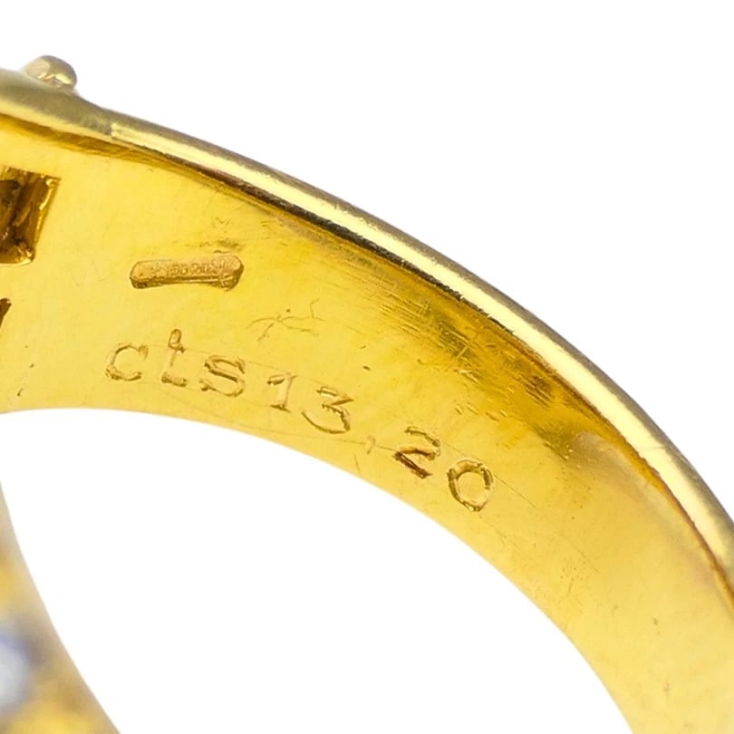 Bvlgari Bulgari Yellow Sapphire RING Gold Aquamarine Diamond Vintage Jewelry - 11