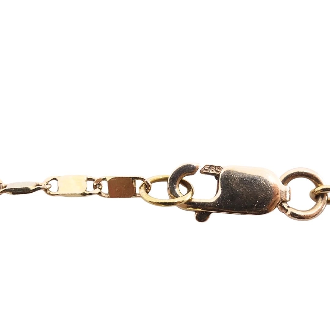 Vintage 14k Gold Lipstick Case Pendant Necklace on 14k Gold Chain - 9