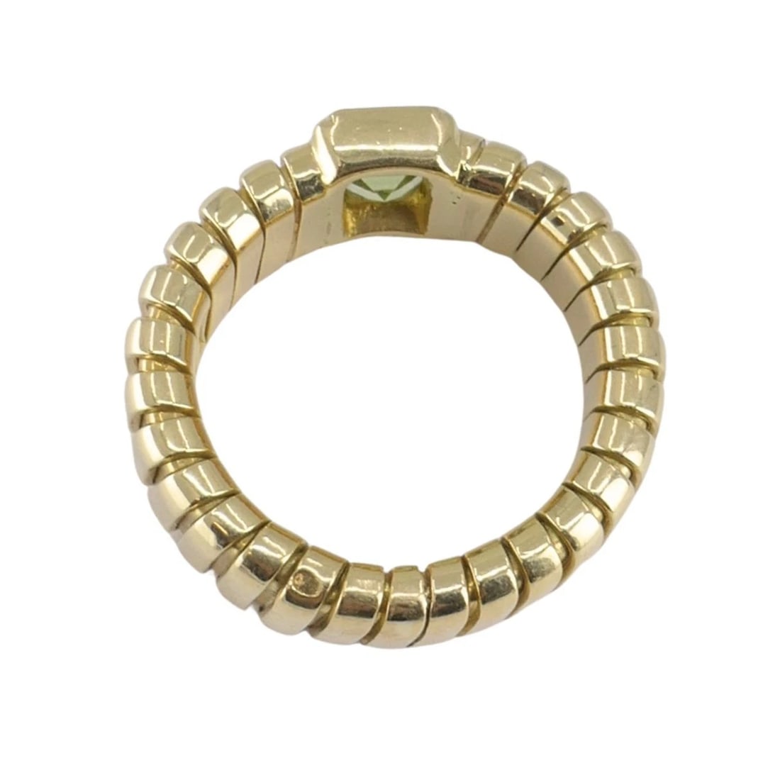 Vintage Bvlgari Bulgari 18k Gold Tubogas Peridot Ring, circa 1990s - 10