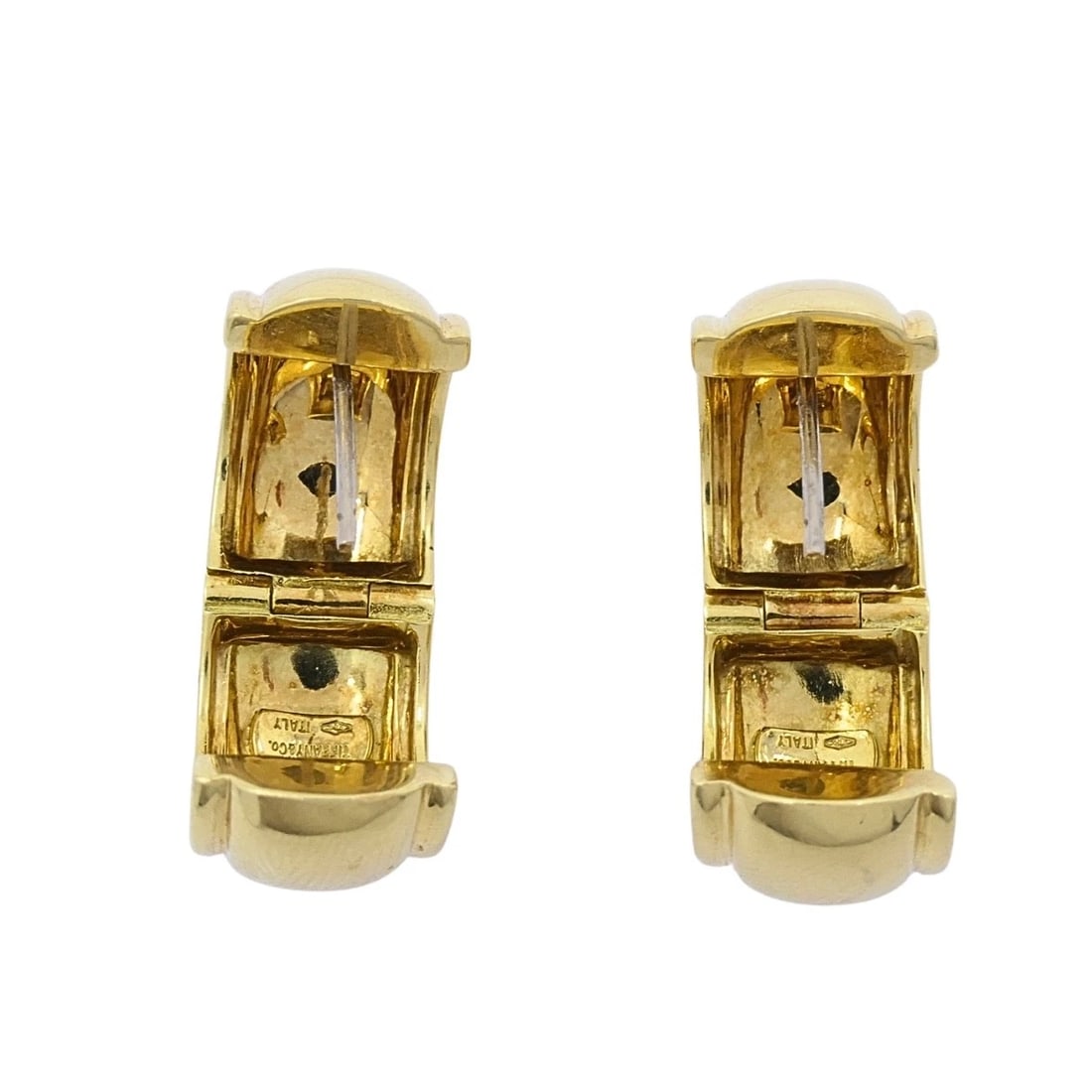 Tiffany & Co. 18k Gold Huggie Hoop Earrings - 10
