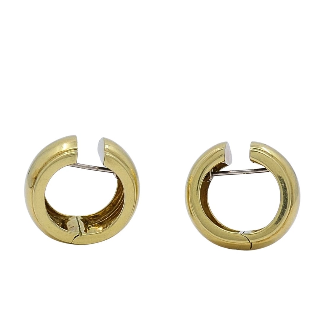 Tiffany & Co. 18k Gold Huggie Hoop Earrings - 5