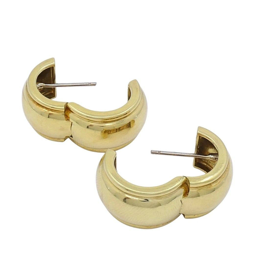 Tiffany & Co. 18k Gold Huggie Hoop Earrings - 9