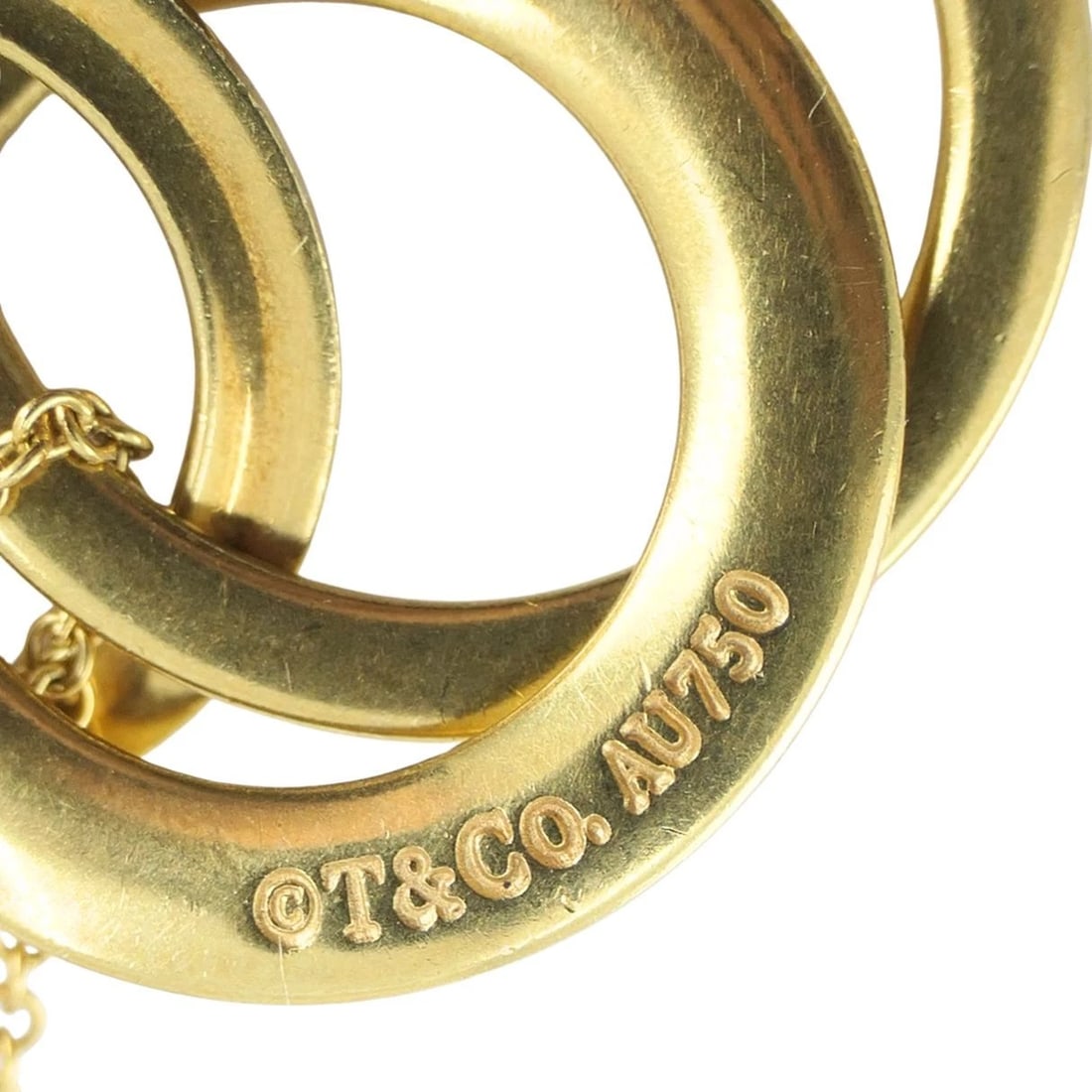 Tiffany & Co. 1837 Triple Interlocking Circles Pendant 18K Yellow Gold - 11