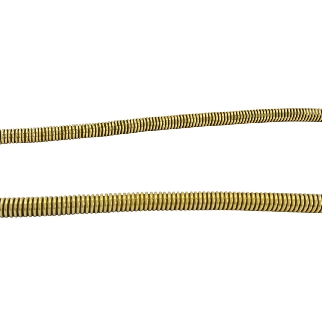 Vintage French 18k Gold Tubogas Coil Necklace - 5
