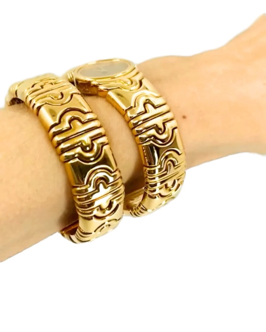 Bvlgari Bulgari Parentesi Gold Watch and Parentesi Bracelet 18k Gold Set - 2