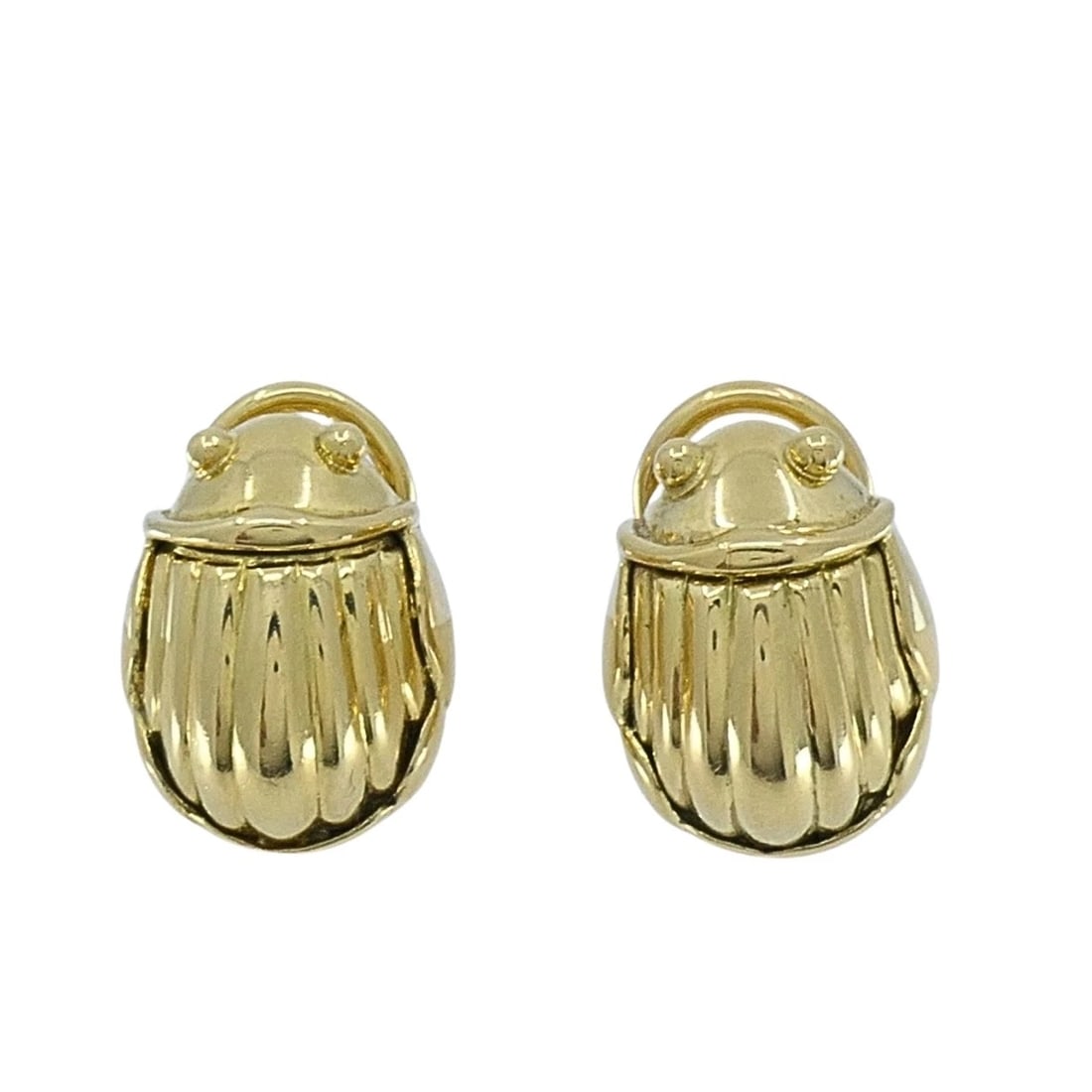 Tiffany & Co. 18k Yellow Gold Scarab Earrings, Circa 1993 - 7