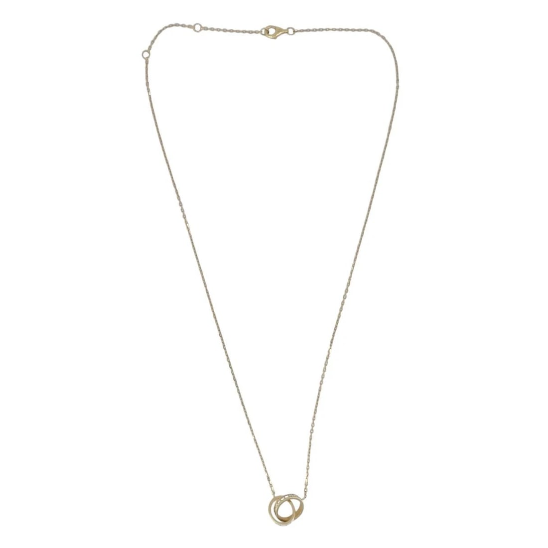 Cartier LOVE Interlocking 18k Gold Diamond Pendant Necklace - 13