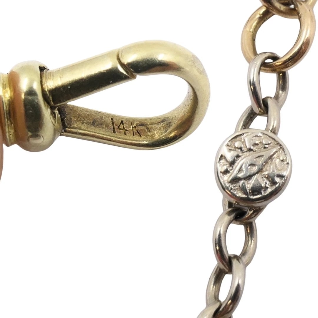14k Gold Diamond PavÃ© Star Pendant on Antique Barâ€‘Link Chain - 11
