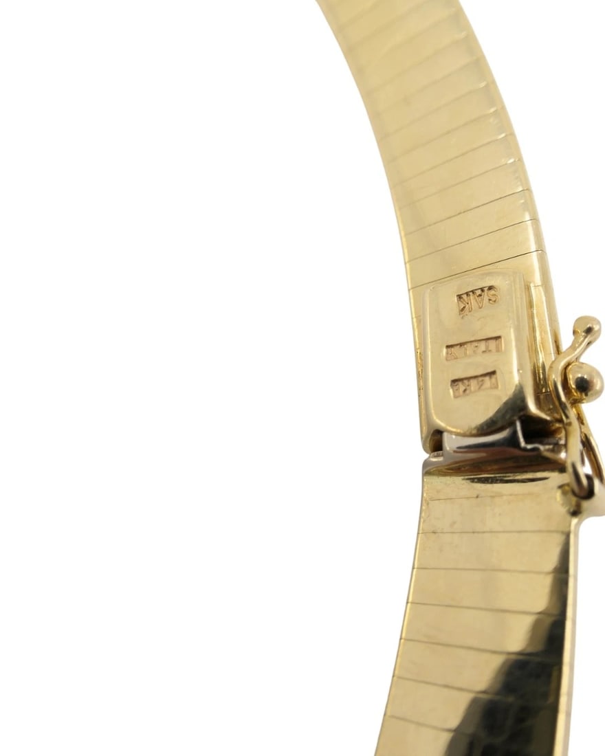 Italian Collar Necklace 14k Gold Estate Jewelry - 5