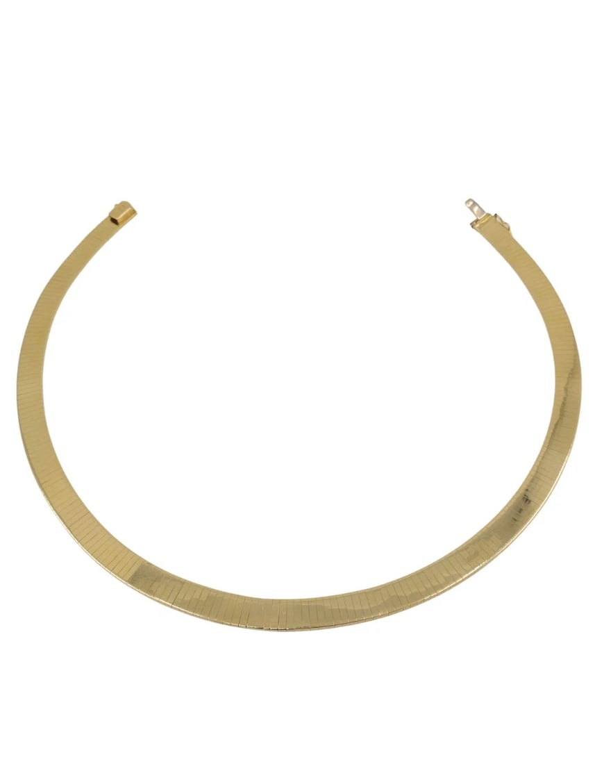Italian Collar Necklace 14k Gold Estate Jewelry - 7