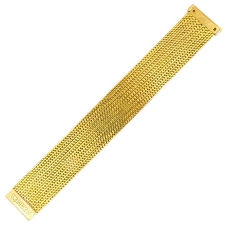 HermÃ¨s Gold Diamond BRACELET 18k Scale Design Vintage Jewelry - 11