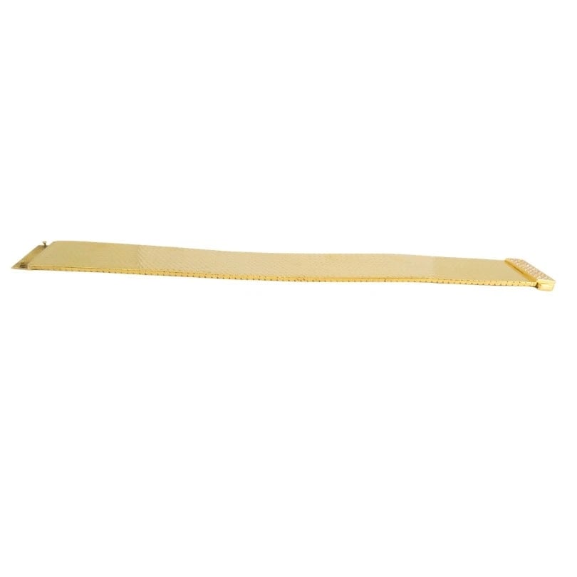 HermÃ¨s Gold Diamond BRACELET 18k Scale Design Vintage Jewelry - 12