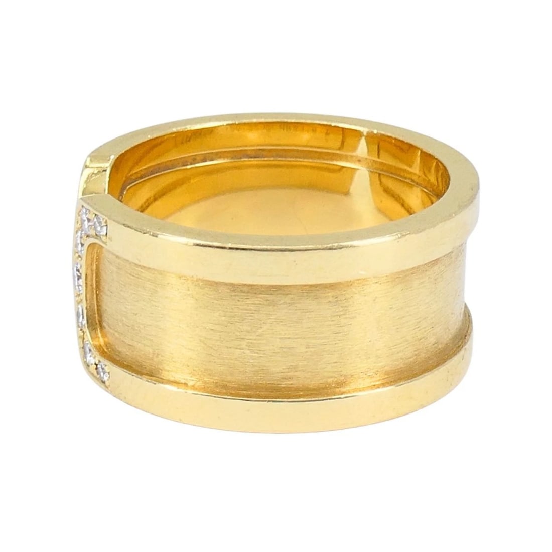 Cartier C de Cartier 18k Yellow Gold Diamond Band Ring - 7