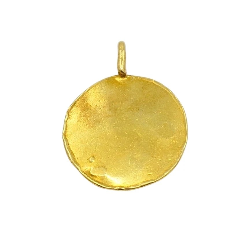 Jean Mahie 22k Gold Sculptural Abstract Pendant, 22k Chain (unbranded) Necklace - 10