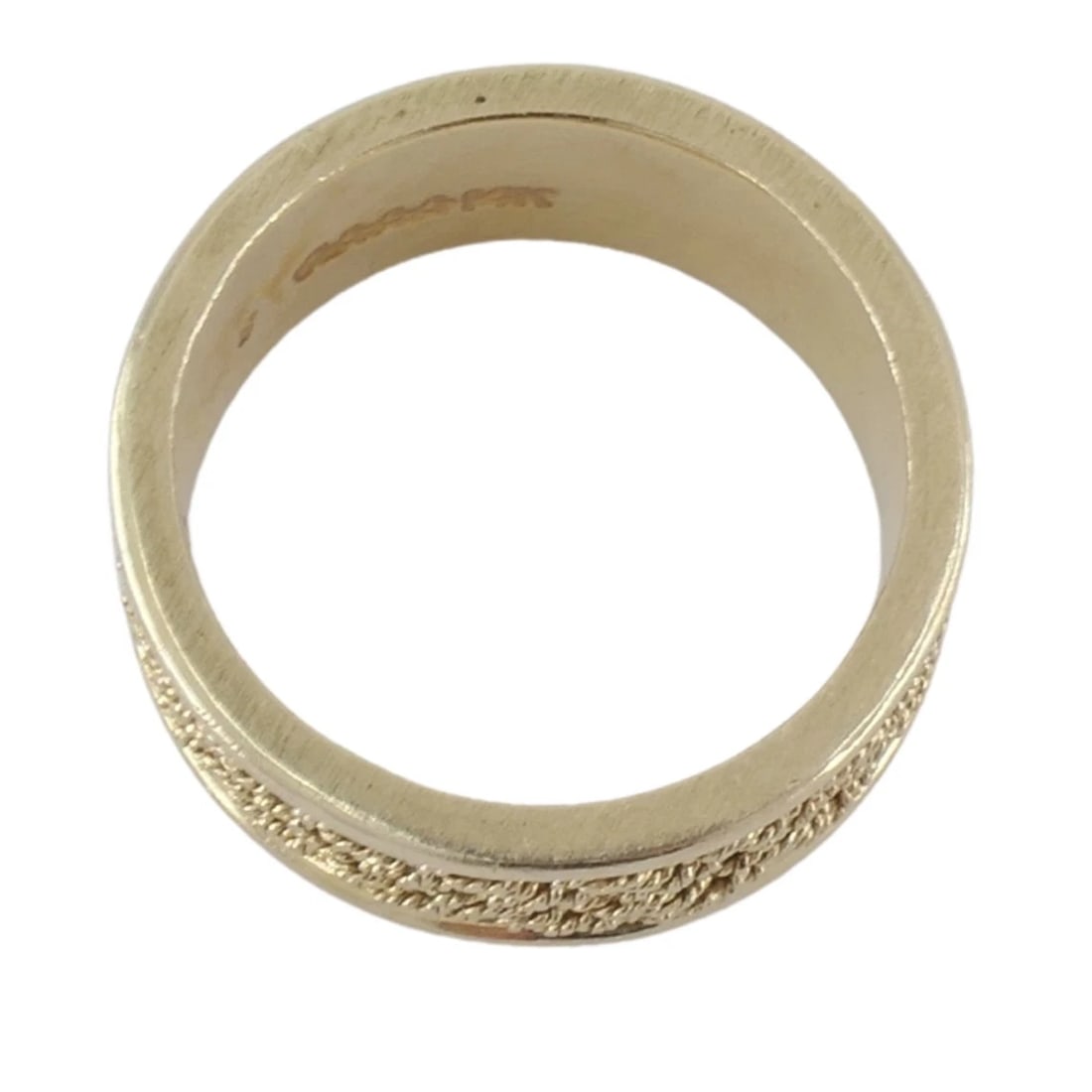 14k Woven Gold Ring Vintage Band Ring - 4