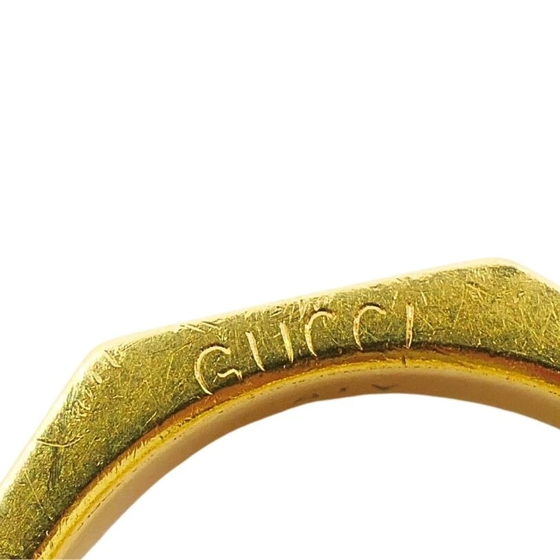 Gucci Ring Vintage Link to Love 18k Gold Enamel - 8
