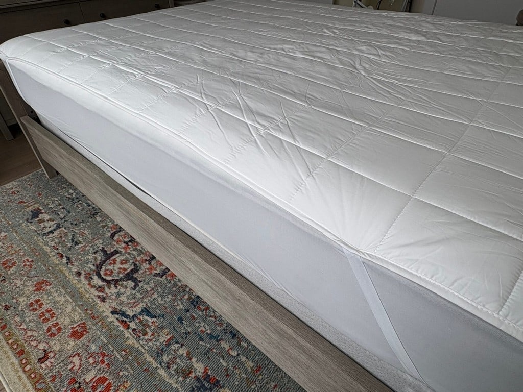 Queen-Size Upholstered and Nailhead Trim Bed Frame - 5