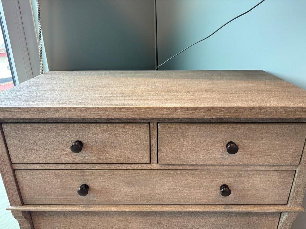 Contemporary Bleached Oak Tall Chest of Drawers - 2