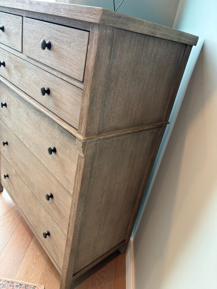 Contemporary Bleached Oak Tall Chest of Drawers - 3