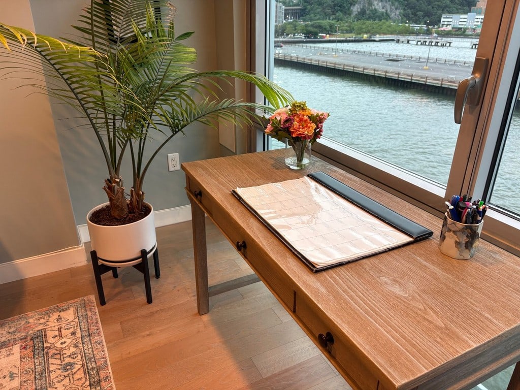 Contemporary Wood Console Desk - 4