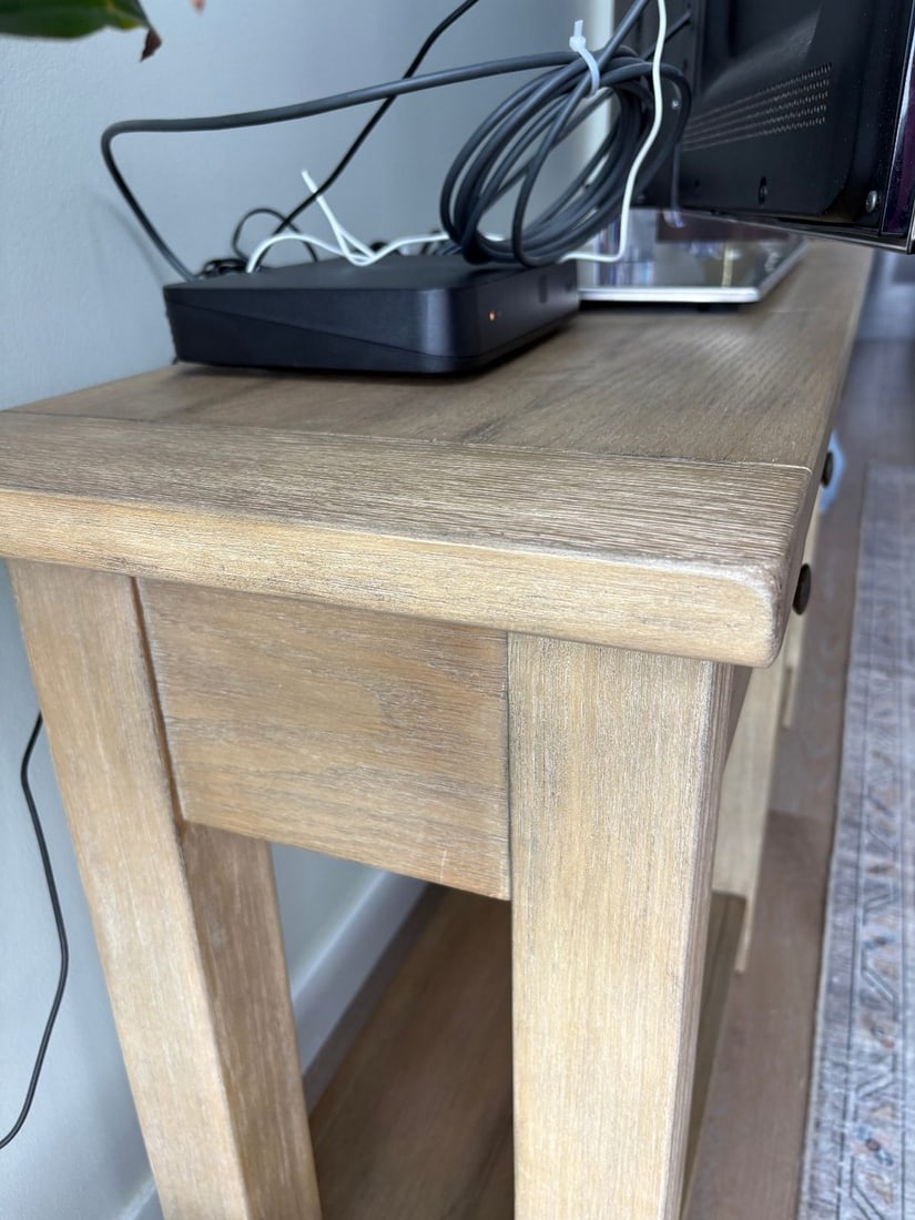 Rustic Oak Two-Drawer Console Table - 3