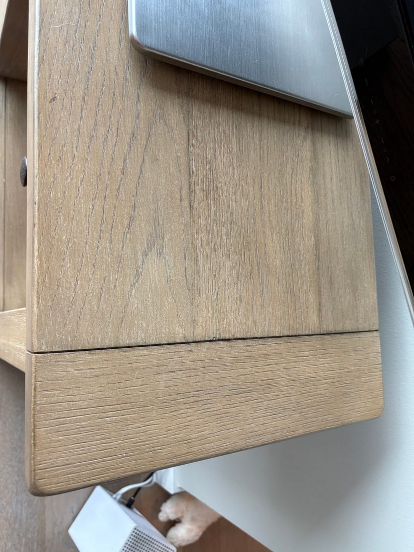 Rustic Oak Two-Drawer Console Table - 4