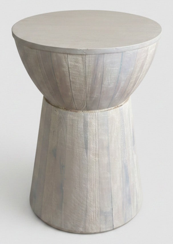 Contemporary Bleached Wood Drum Table / Stool (1 of 4)