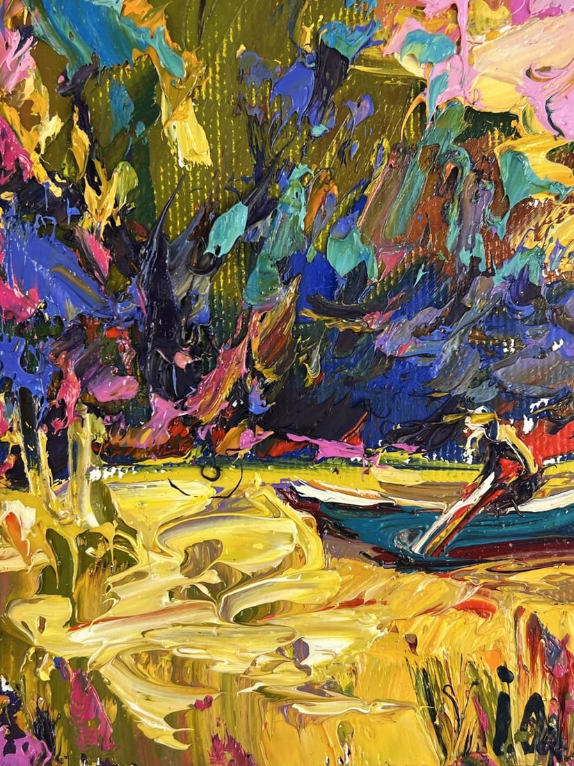 Oil painting A Quiet Backwater in Nature Oleksiy Ivanyuk - 10