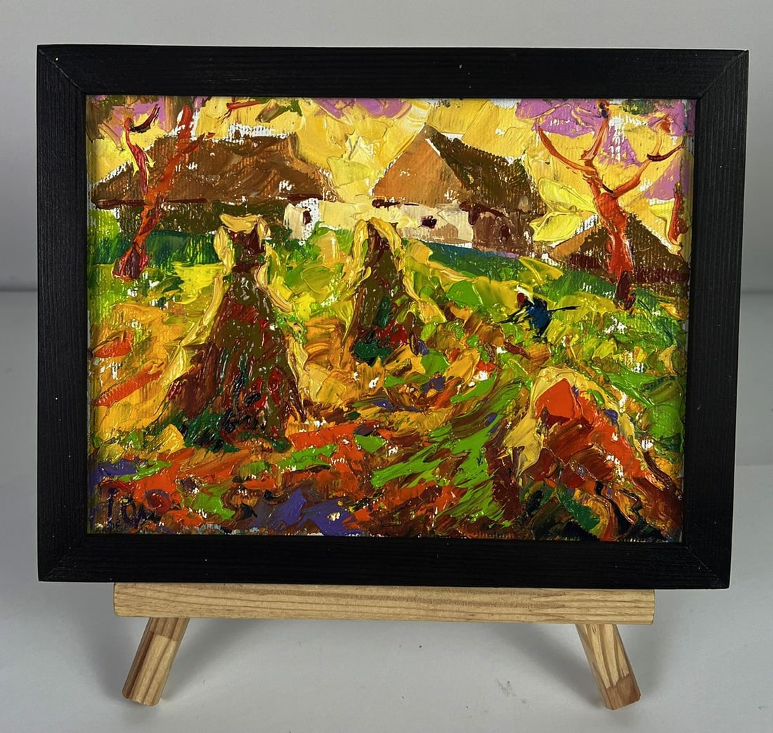 Oil painting The Sun is Setting Oleksiy Ivanyuk: AAA6172*** ABOUT THIS PAINTING **** TITLE: " The Sun is Setting"* ARTISTS: Oleksiy Ivanyuk* SIZE: 15x20 cm/5.90x7.87 inches'* MEDIUM: oil, canvas* HAND PAINTED: Original painting from our collection* 