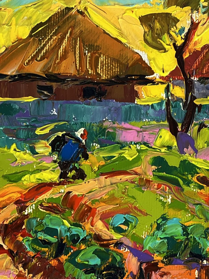 Oil painting Autumn evening in the village Oleksiy Ivanyuk - 10